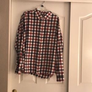 Dockers /Navy/White Plaid Men’s Dress Shirt in Tall